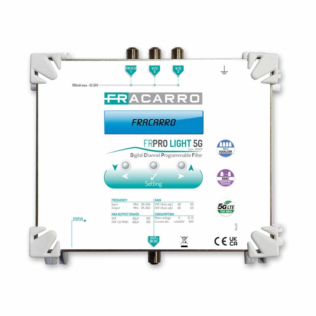 E-shop Fracarro FRPRO LIGHT 5G - programovatelný zesilovač 8016978106813