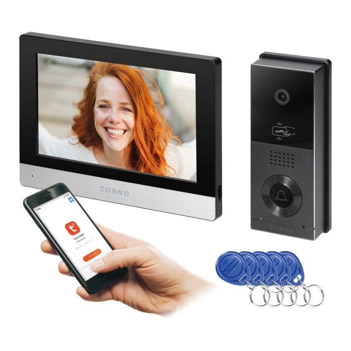 E-shop Videozvonček ORNO OR-VID-MA-1079/B, XIRAN, 8" LCD FHD RFID, Tuya Smart OR-VID-MA-1079/B