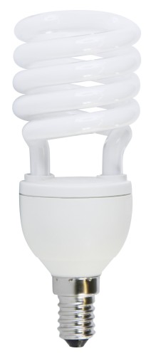 Úsporná žiarovka half spiral T2 15W E14 teplá biela