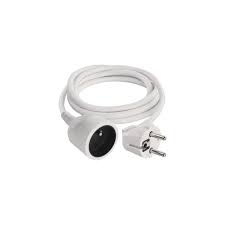 E-shop Emos Predlžovací kábel 1,5 m / 1 zásuvka / biely / PVC / 1 mm2