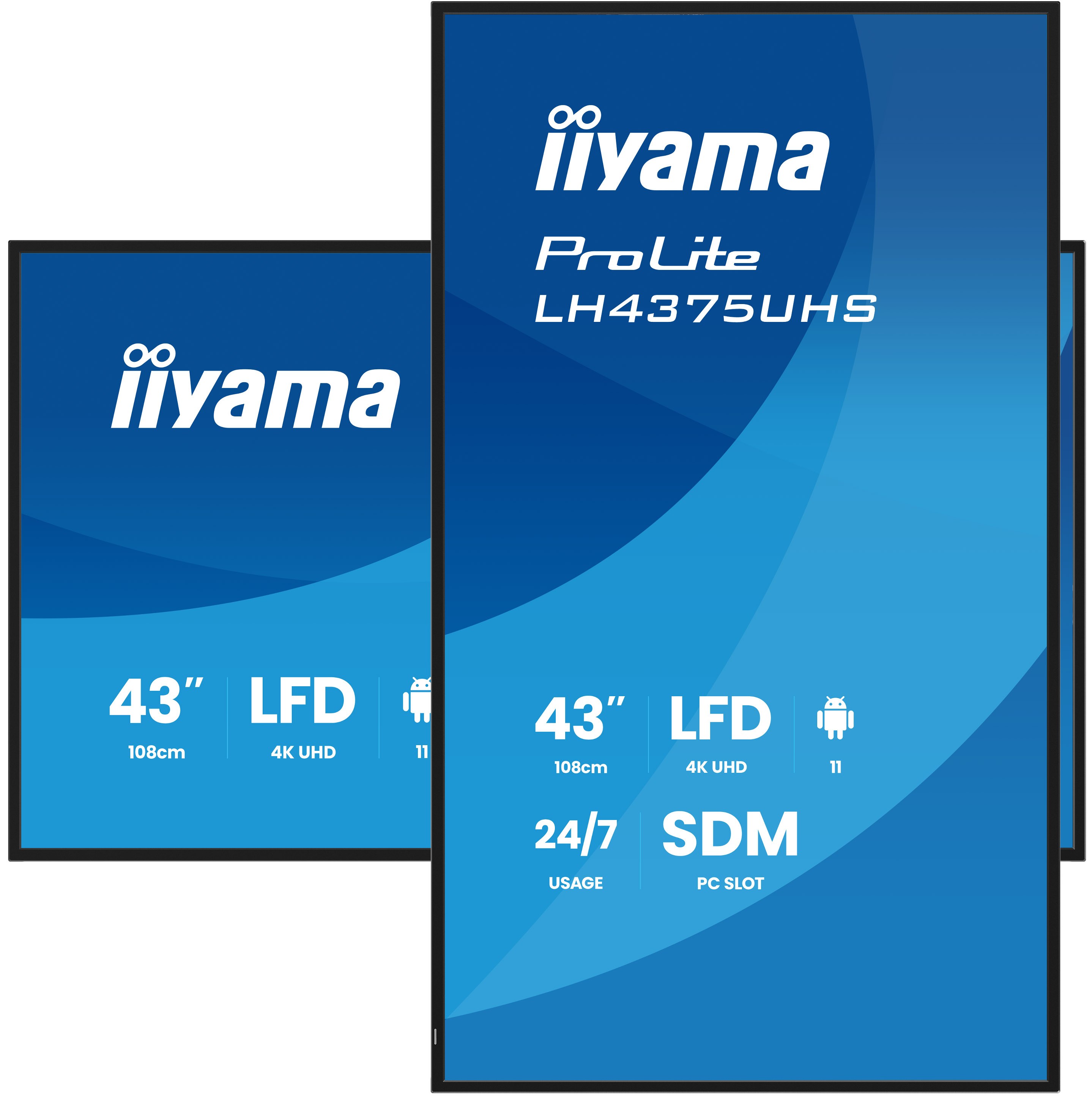 43'' iiyama LH4375UHS-B2AG: IPS, 4K UHD, Android, 24/7