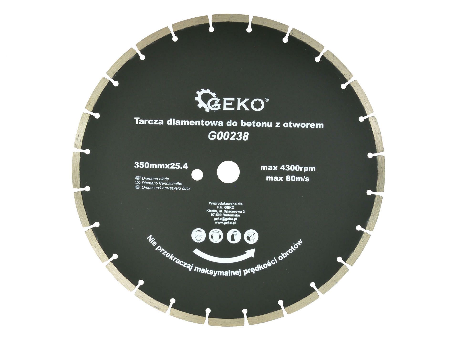 E-shop Kotouč diamantový řezný segmentový, 350x8x25,4mm GEKO