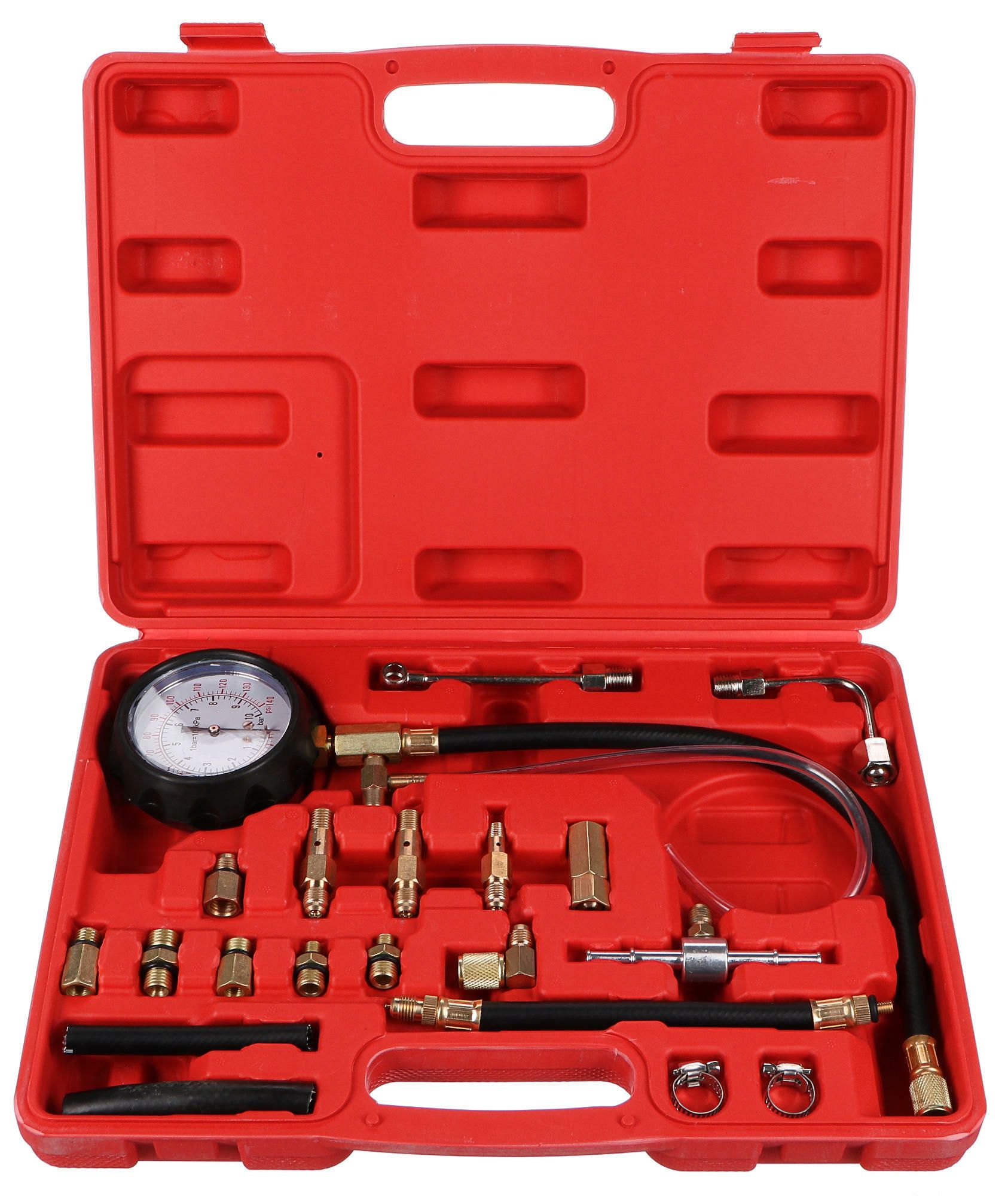 E-shop Sada pro testování tlaku benzínových motorů MECHANIC ENGINE TESTER 20, 0-10bar, 20ks SIXTOL