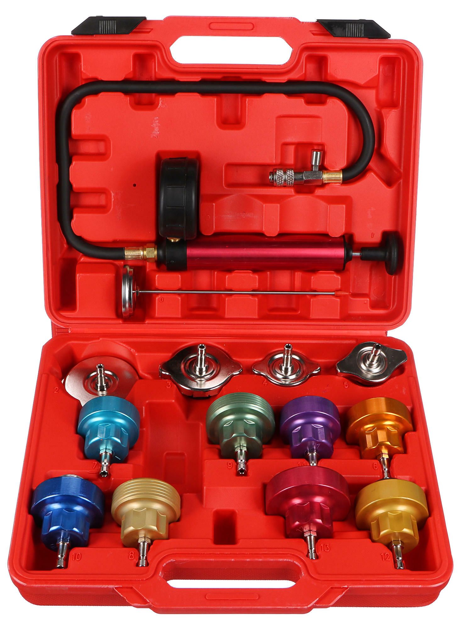 E-shop Sada pro testování chladícího systému MECHANIC COOLING TESTER 14, 0-2,5bar, 14ks SIXTOL