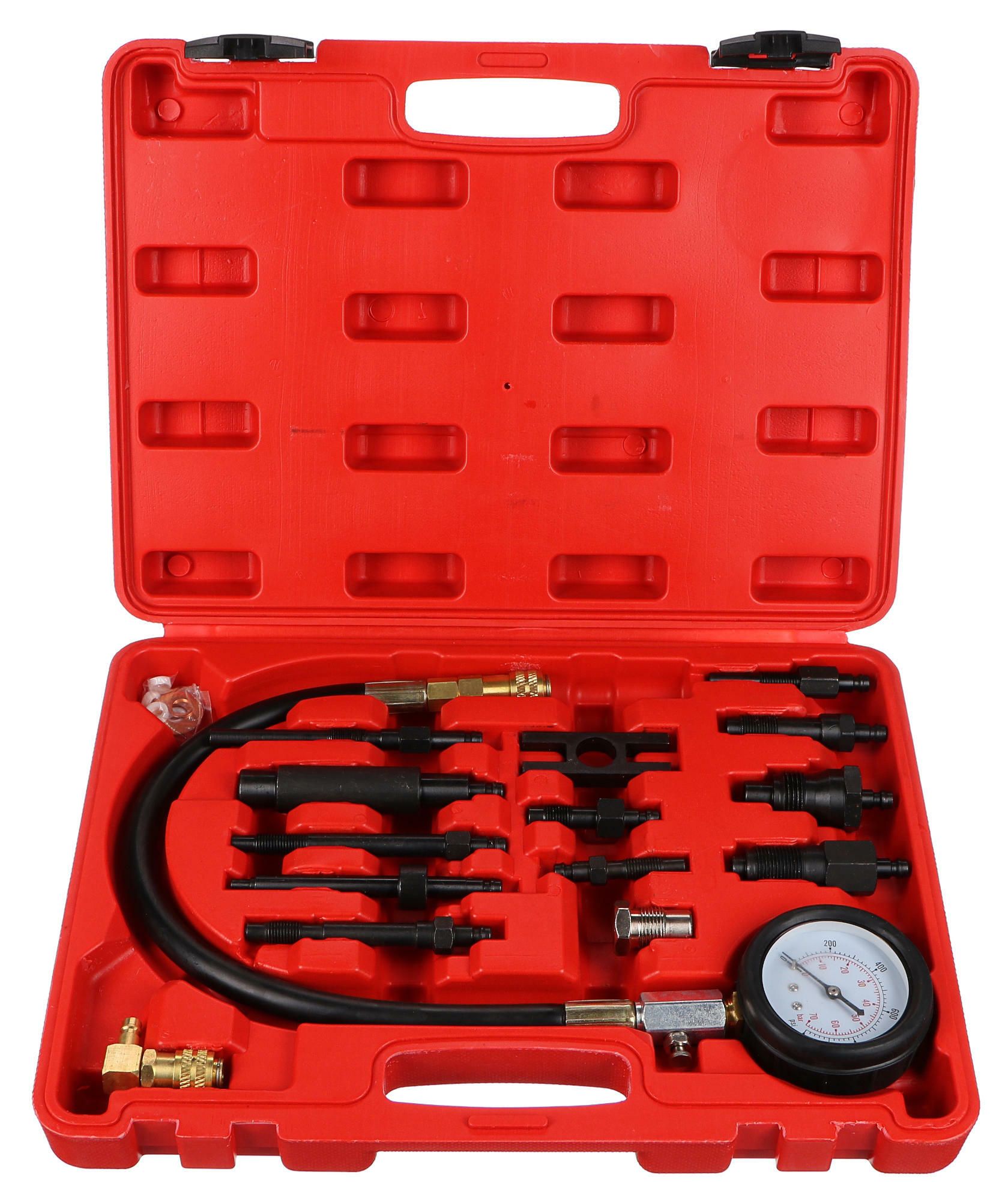 E-shop Sada pro testování komprese naftových motorů MECHANIC ENGINE TESTER 23, 0-70bar, 23ks SIXTOL