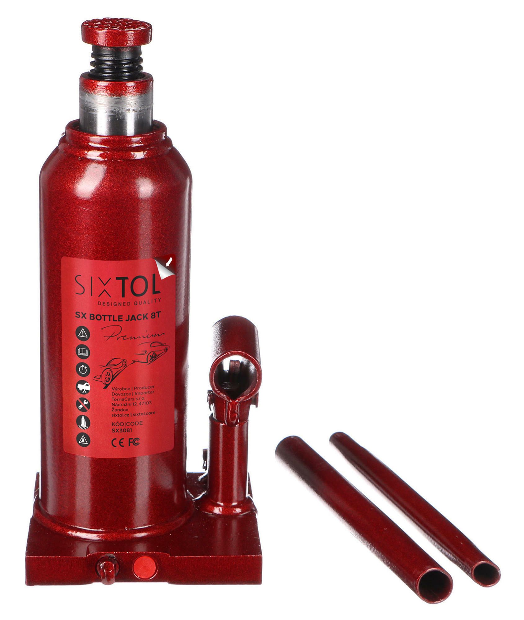 E-shop Hydraulický zvedák panenka SX BOTTLE JACK PREMIUM 8T SIXTOL