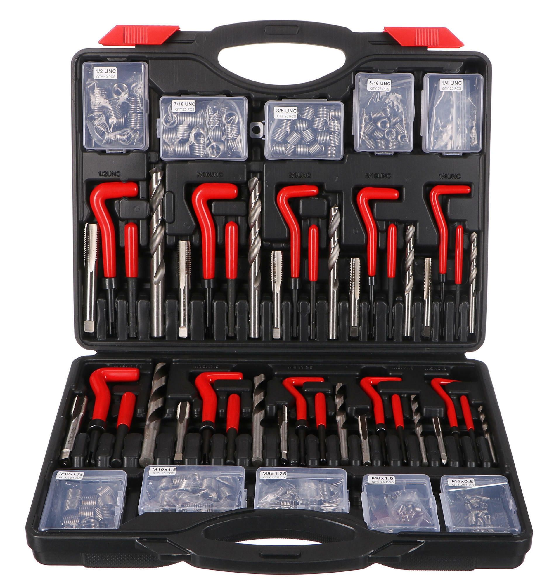 E-shop Sada na opravu závitů MECHANIC THREAD SET 261, M5 - M12, 1/4UNC-1/2UNC, 261ks SIXTOL
