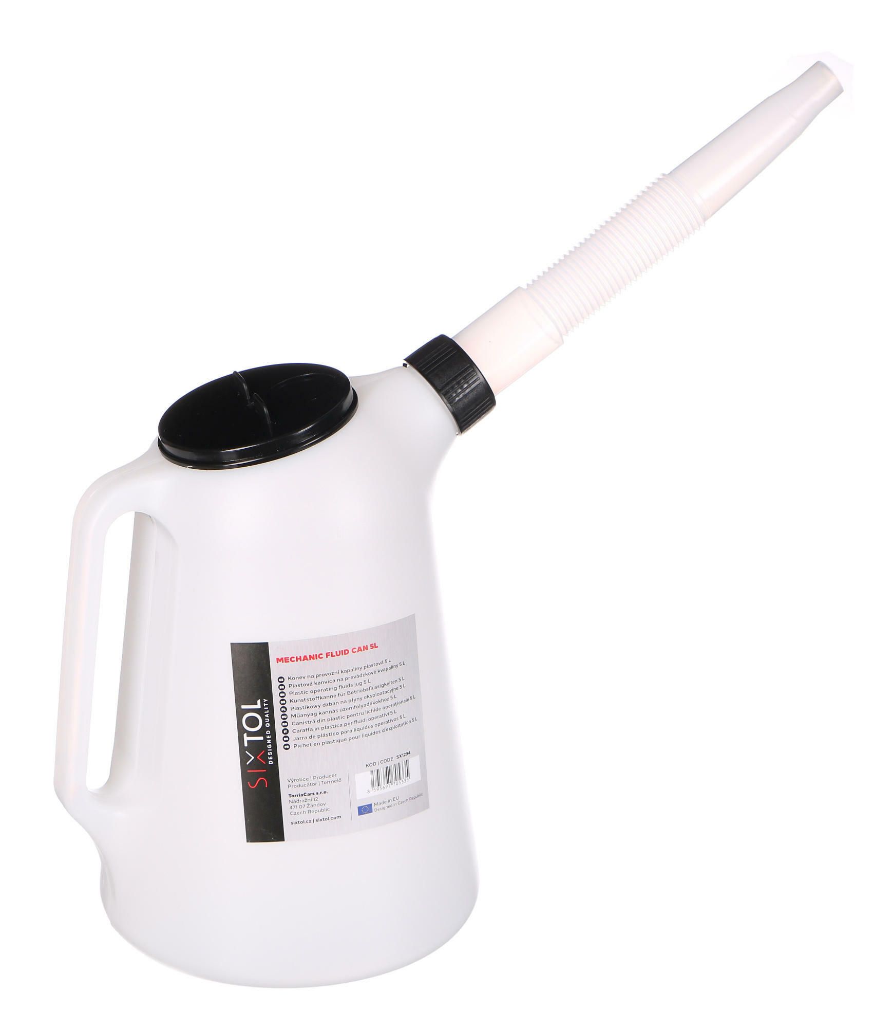 E-shop Konev na provozní kapaliny plastová MECHANIC FLUID CAN 5L SIXTOL