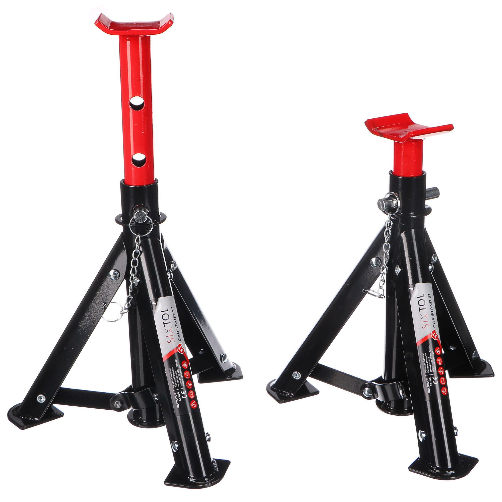 E-shop Podstavec pod auto skládací MECHANIC CAR STAND 3T, 2ks - BEZ KRABICE SIXTOL