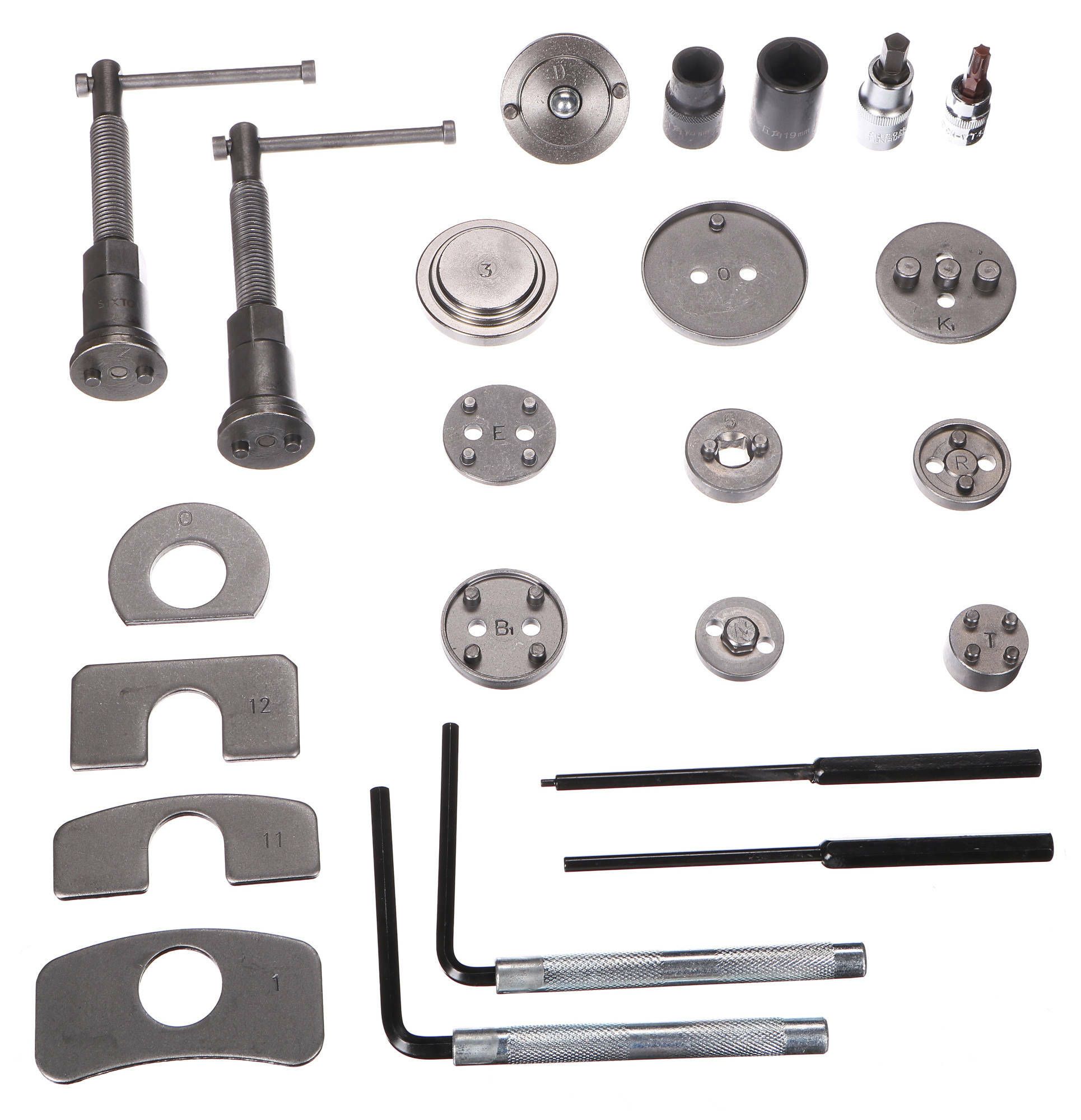 E-shop Stlačovák brzdových pístů MECHANIC BRAKE SET BLACK 50, sada 50ks SIXTOL