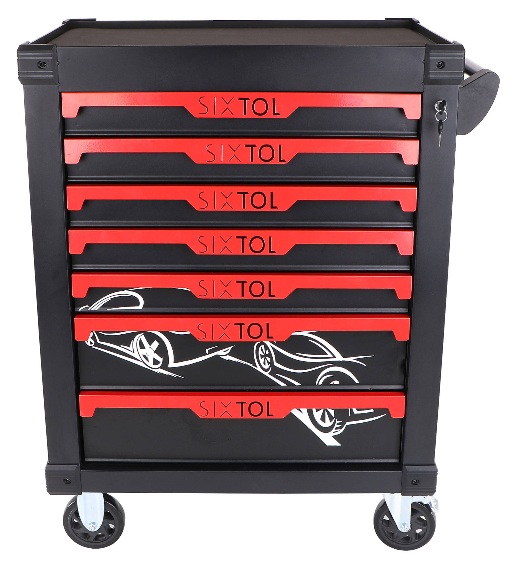 E-shop Dílenský vozík na nářadí MECHANIC TROLLEY KEVIN, 7 šuplíků SIXTOL