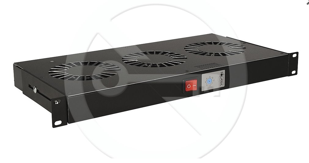 E-shop Solarix Chladiaca jednotka 19" 1U 2 ventilátory s BM termostatom BK do 19" líšt VJ19-2-TB 80199034
