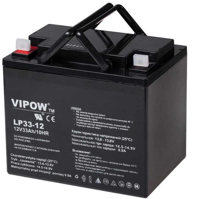 E-shop Batéria olovená 12V/33Ah Vipow LP33-12 gélový akumulátor