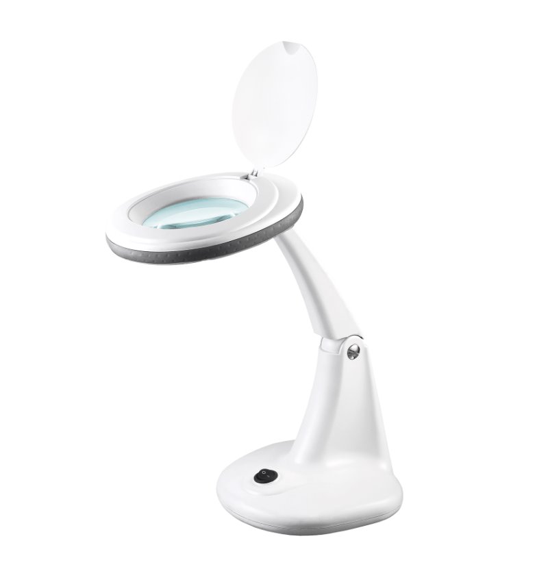 E-shop Stolová lampa s lupou REBEL NAR0460-2 5D 6W 60-LED do dielne