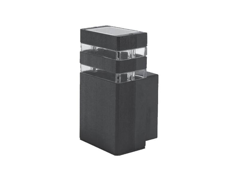 E-shop LTC Vonkajšie svietidlo nástenné DIOLED NERINA, GU10, IP44, čierna RAL 9005 DIO-0075