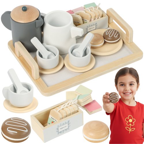 E-shop Kruzzel 26543 16dielna drevená čajová sada