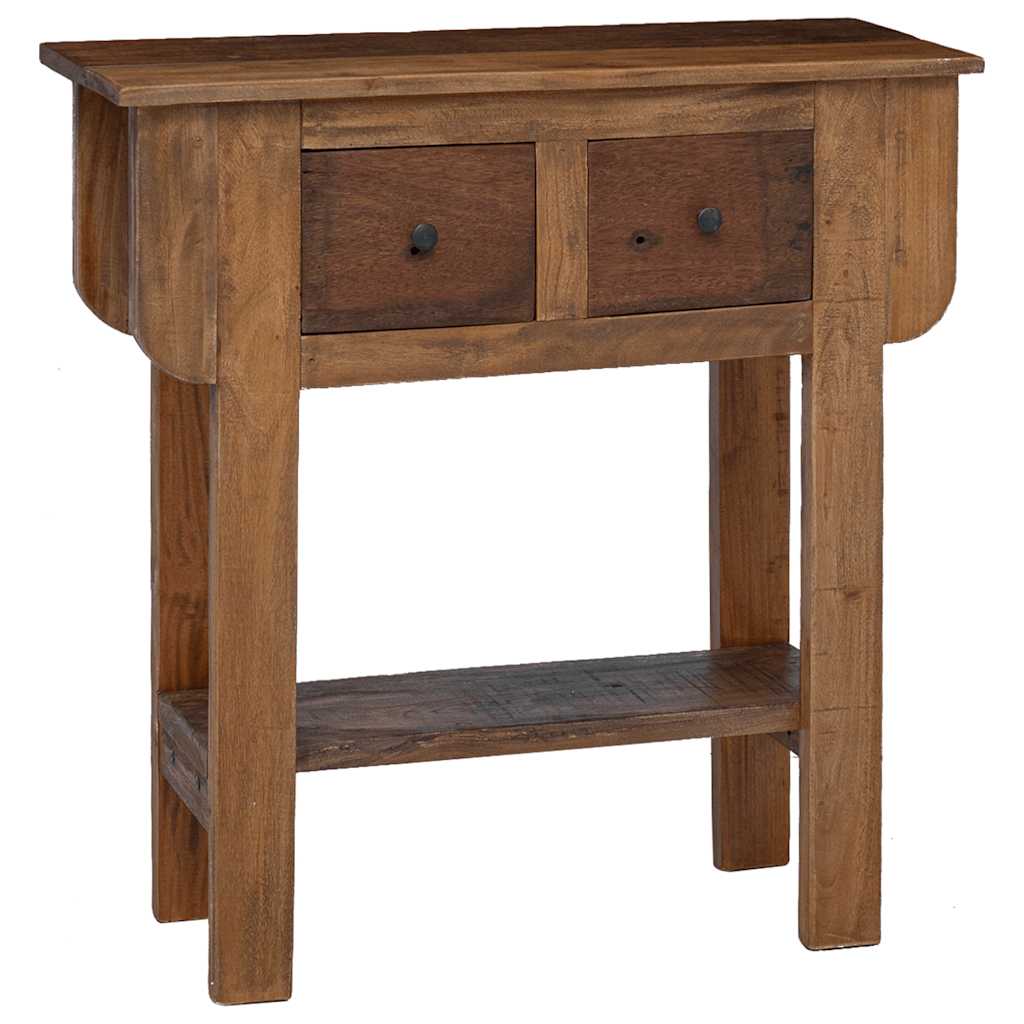 E-shop Multidom Prístavný stolík, zmes recyklovaného dreva, 80x35x80 cm