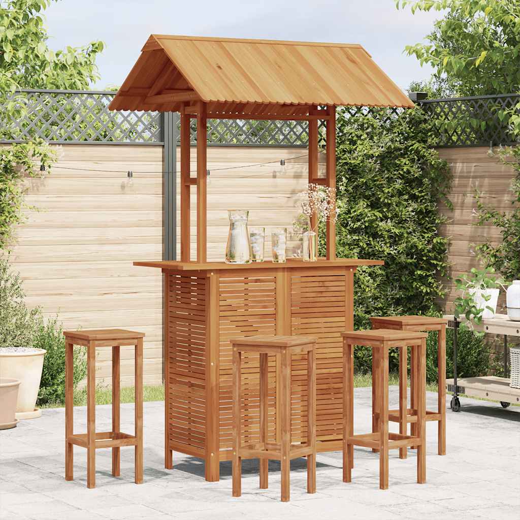 E-shop Multidom Vonkajší barový stôl 113x106x217 cm masívne akáciové drevo