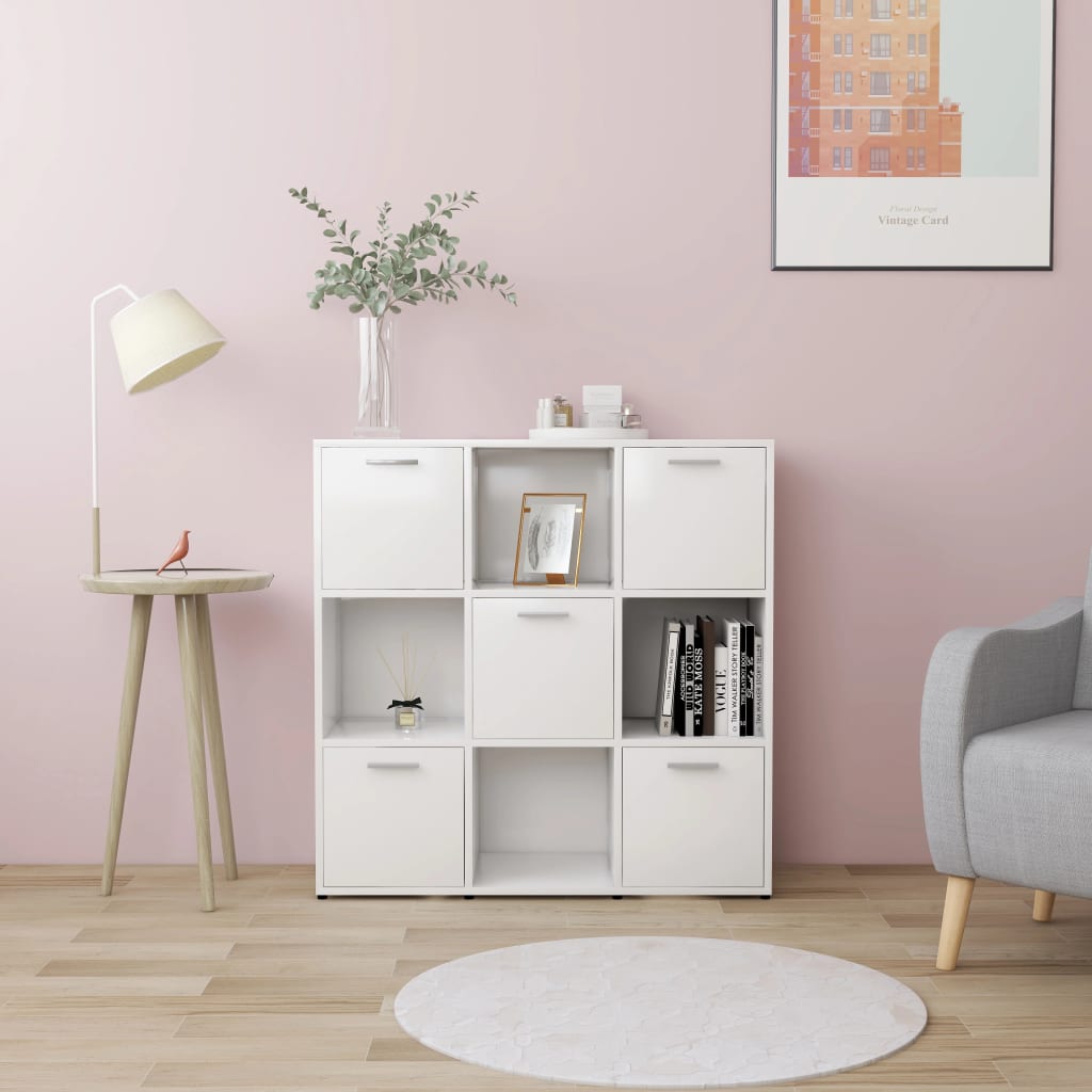 E-shop Multidom Knižnica, biela 90x30x90 cm, kompozitné drevo