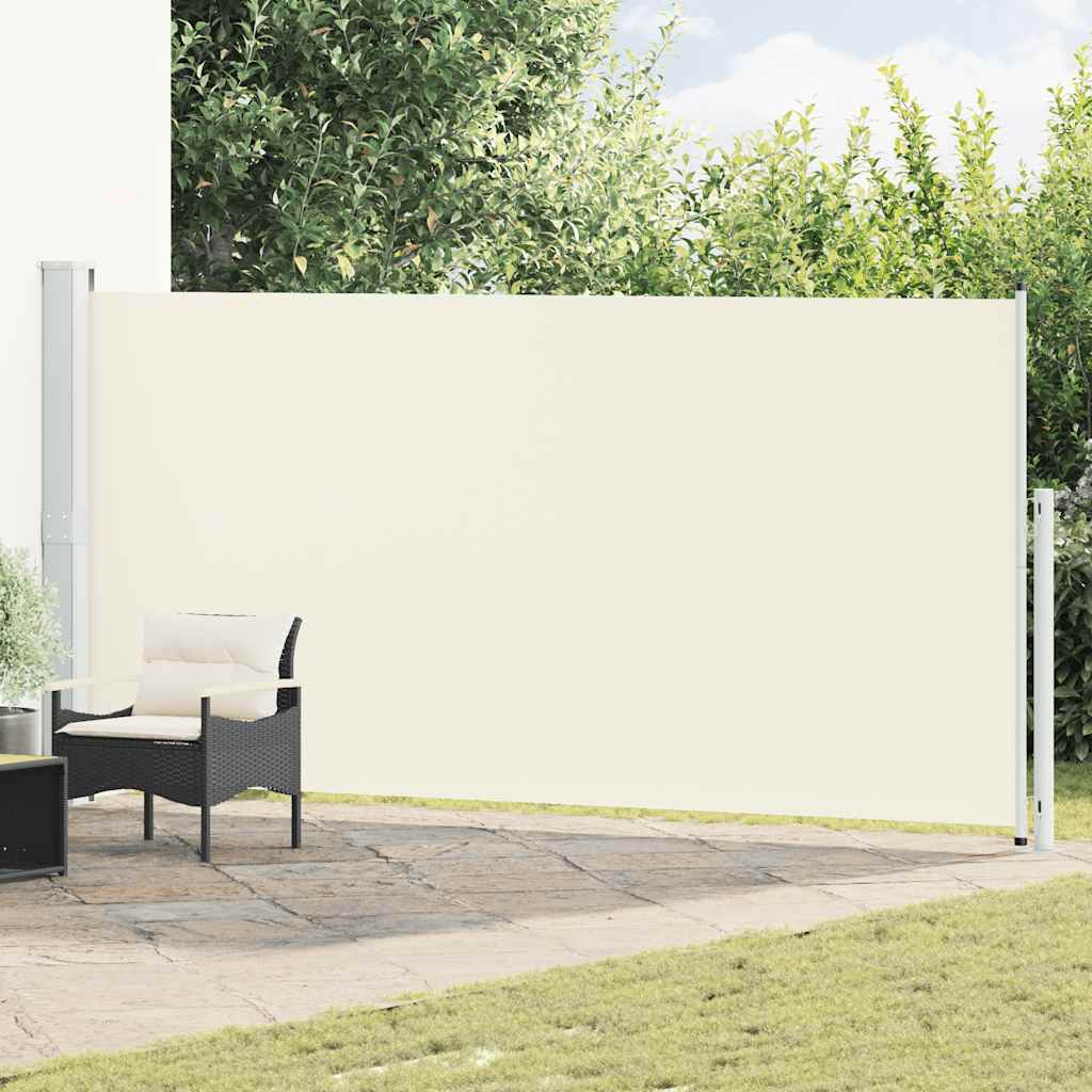 E-shop Multidom Zaťahovacia bočná markíza na terasu 180x500 cm, krémová