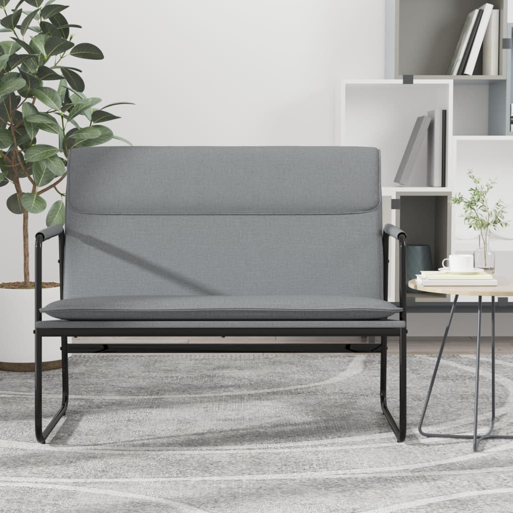 E-shop Multidom Lavička bledosivá 100x64x80 cm látka