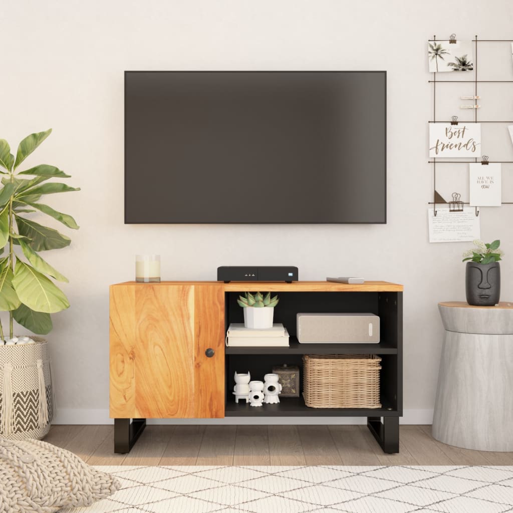 E-shop Multidom TV skrinka 80x33x46 cm masívna akácia a spracované drevo