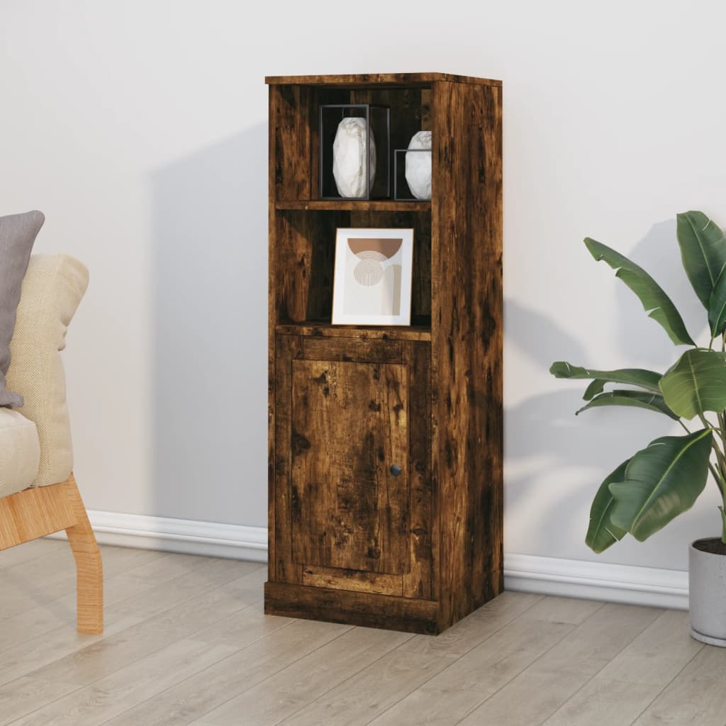 E-shop Multidom Vysoká skrinka dymový dub 36x35,5x103,5 cm spracované drevo