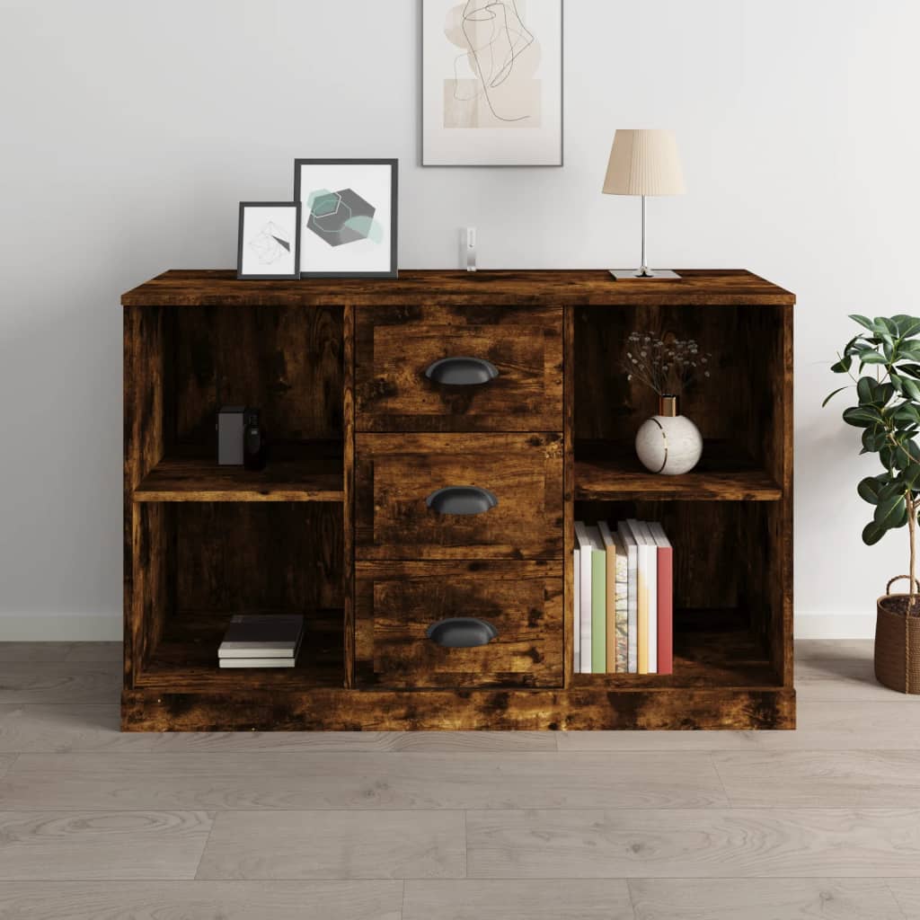E-shop Multidom Komoda dymový dub 104,5x35,5x67,5 cm kompozitné drevo