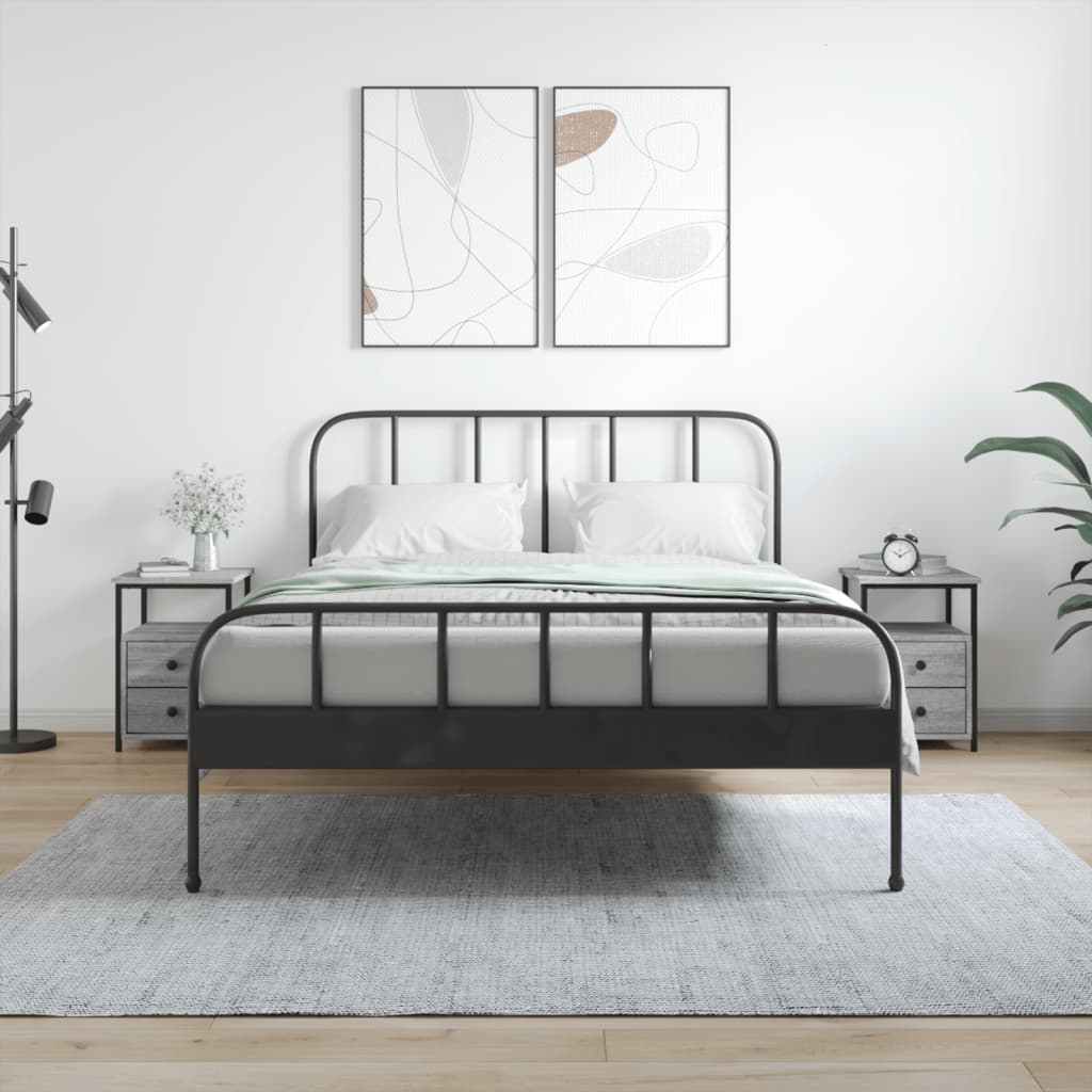 E-shop Multidom Nočné stolíky 2ks sivý dub sonoma 34x35,5x50cm kompozitné drevo