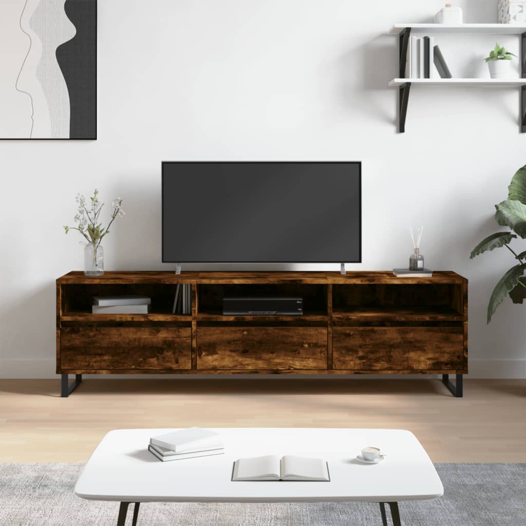 E-shop Multidom TV skrinka dymový dub 150x30x44,5 cm kompozitné drevo