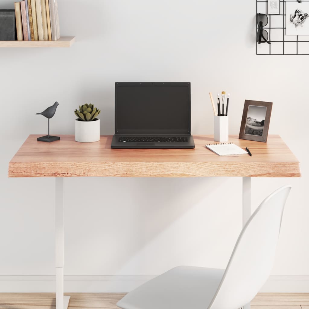 E-shop Multidom Stolová doska svetlohnedá 100x60x(2-6)cm ošetrený masív hrany