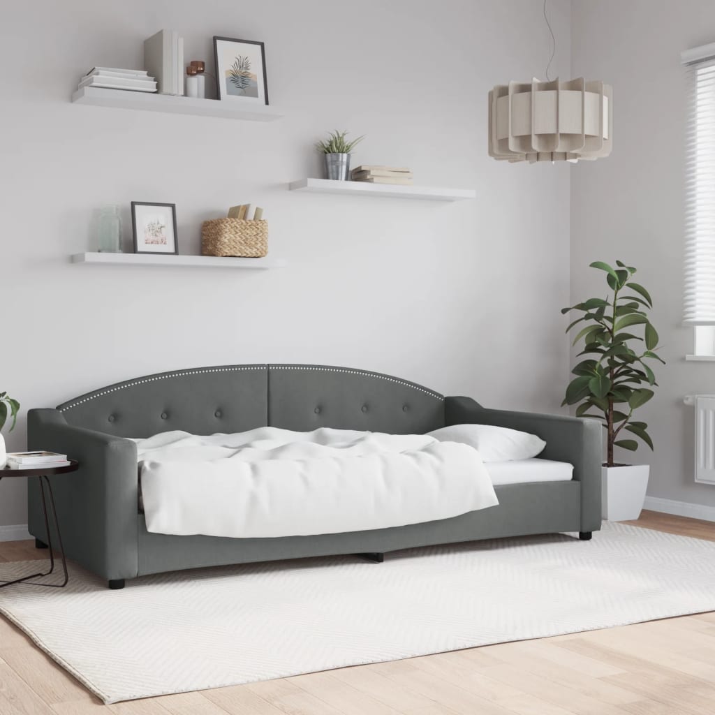 E-shop Multidom Posteľný rám tmavosivý 100x200 cm látka