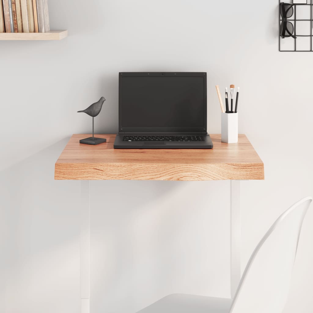 E-shop Multidom Stolová doska bledohnedá 60x50x(2-6) cm ošetrený masívny dub