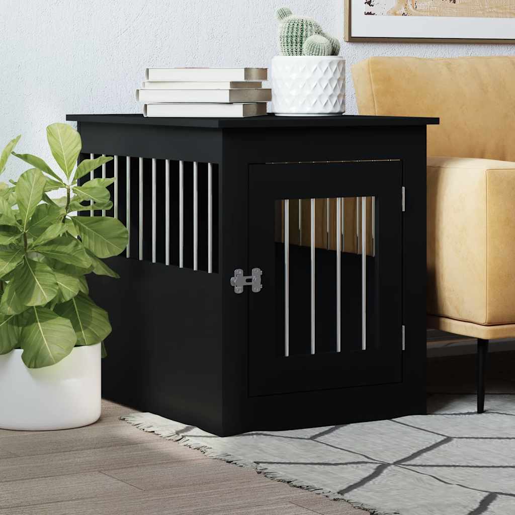 E-shop Multidom Nábytková prepravka pre psa čierna 55x75x65 cm kompozitné drevo