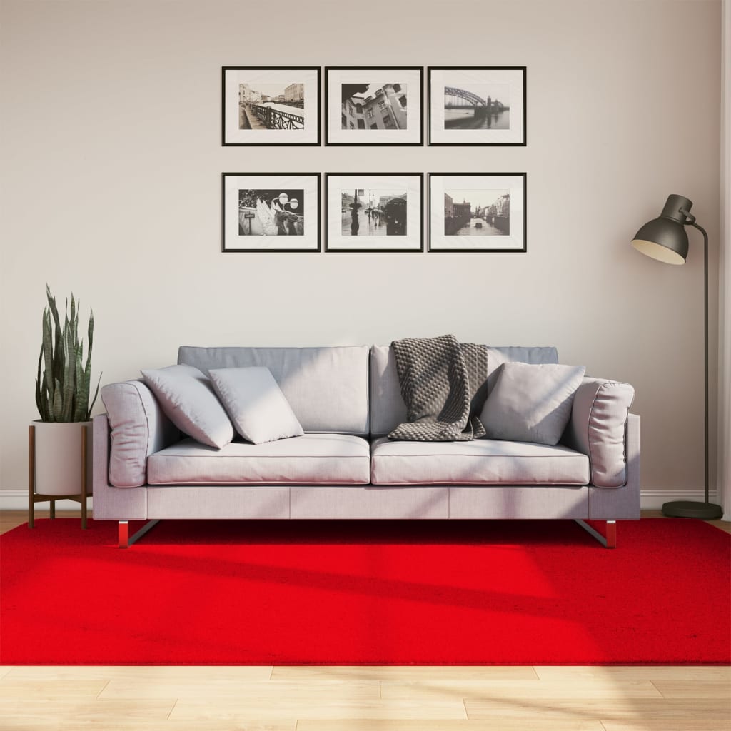 E-shop Multidom Koberec HUARTE s krátkym vlakom umývateľný červený 160x230 cm