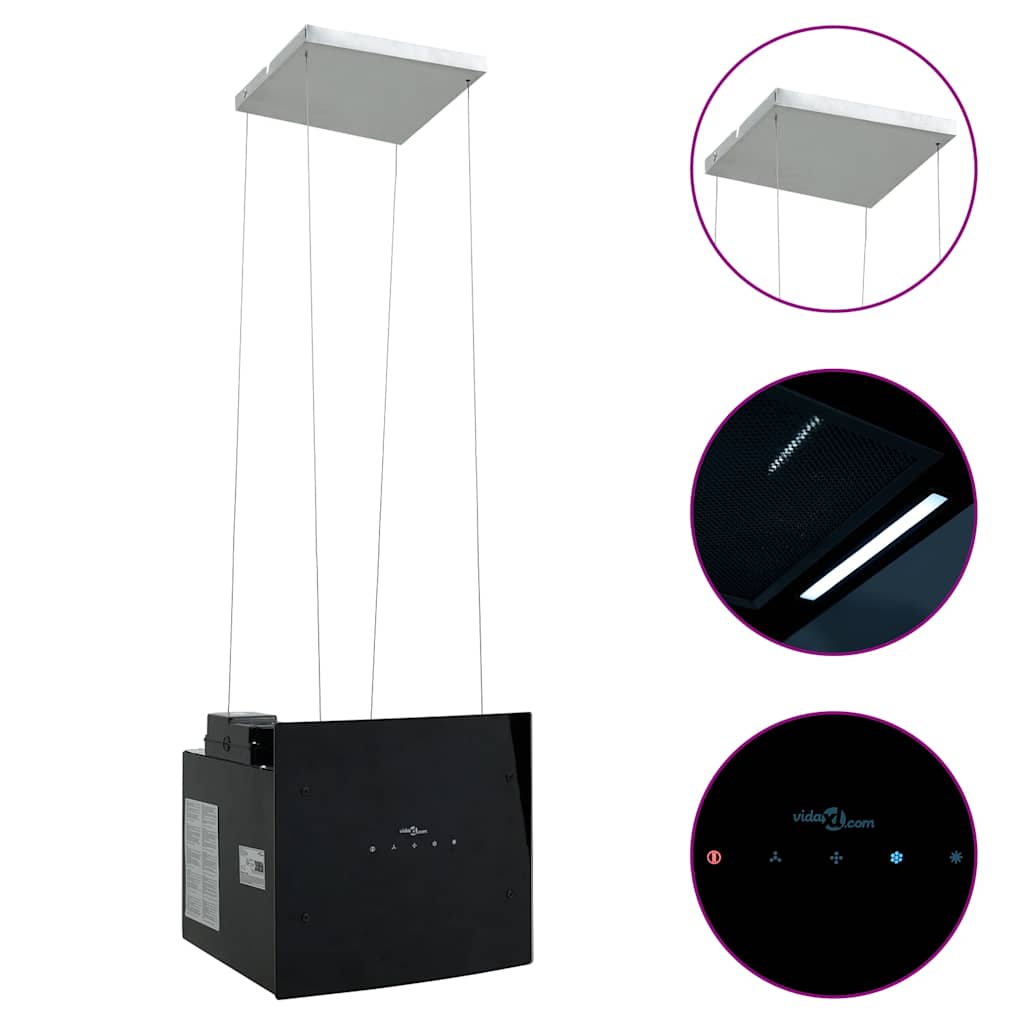 Multidom Ostrovný digestor s dotykovým senzorom LCD tvrdené sklo