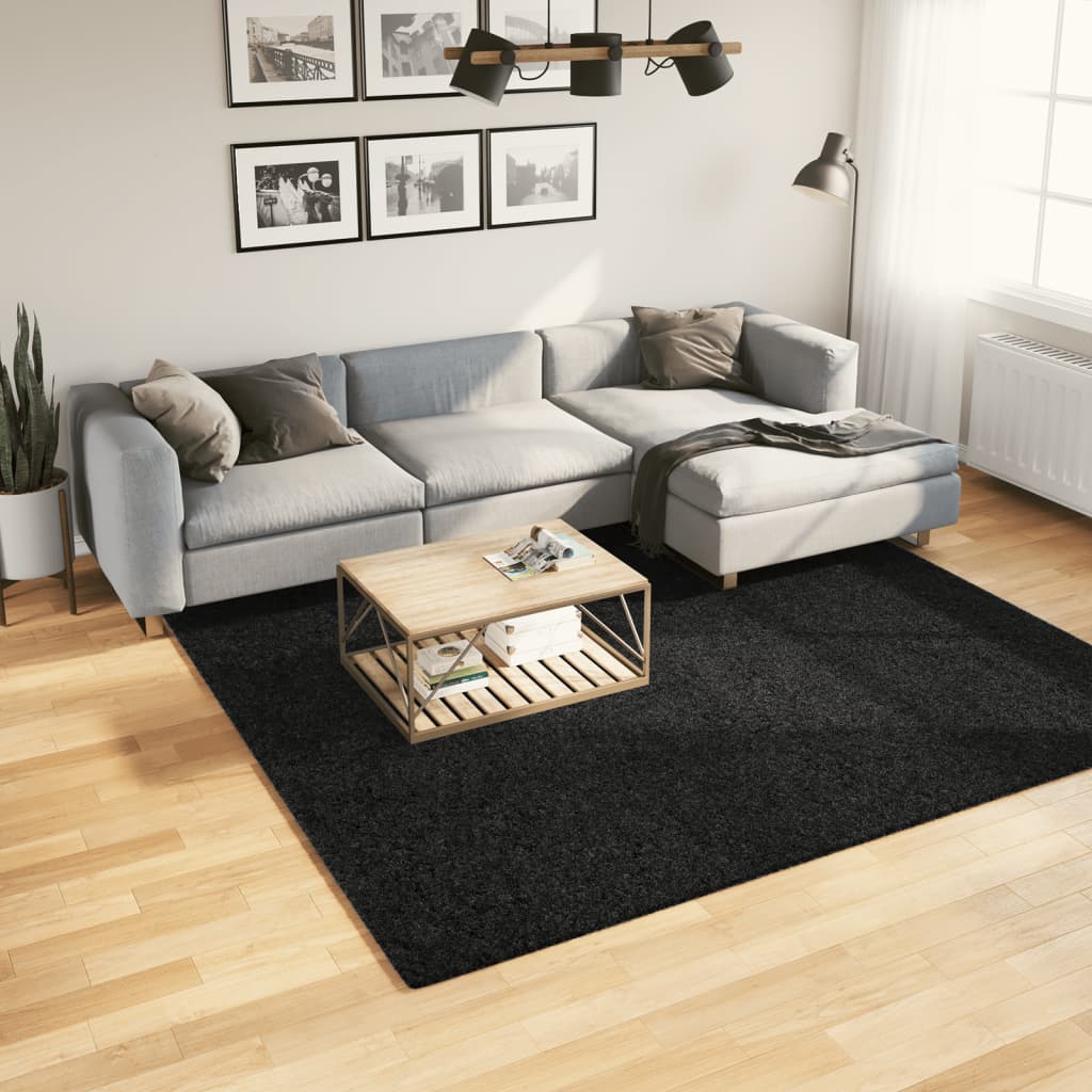 E-shop Multidom Koberec OVIEDO, krátky vlas, čierny 240x240 cm