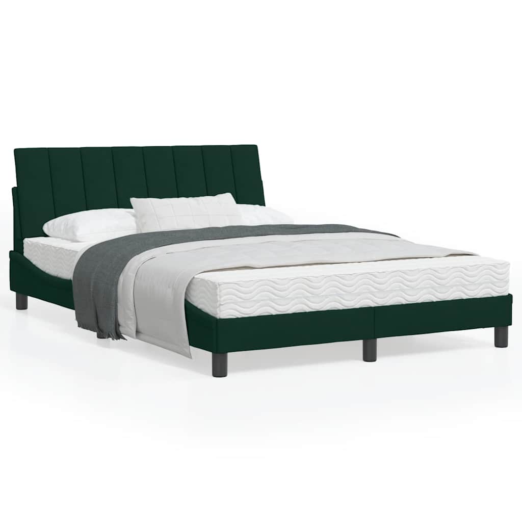 E-shop Multidom Posteľ s matracom Hanko tmavozelený 120x200 cm zamat