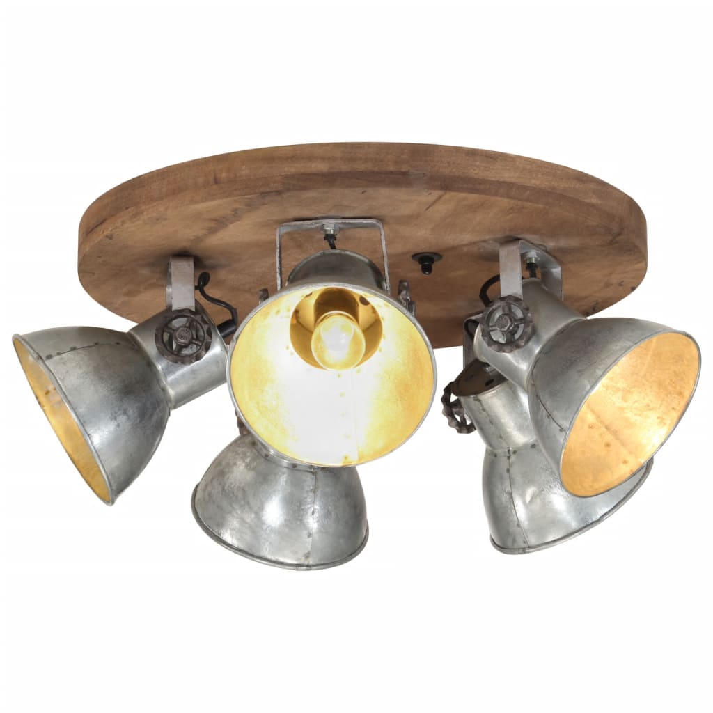 E-shop Multidom Závesná lampa 25 W starožitná strieborná 50x50x25 E27