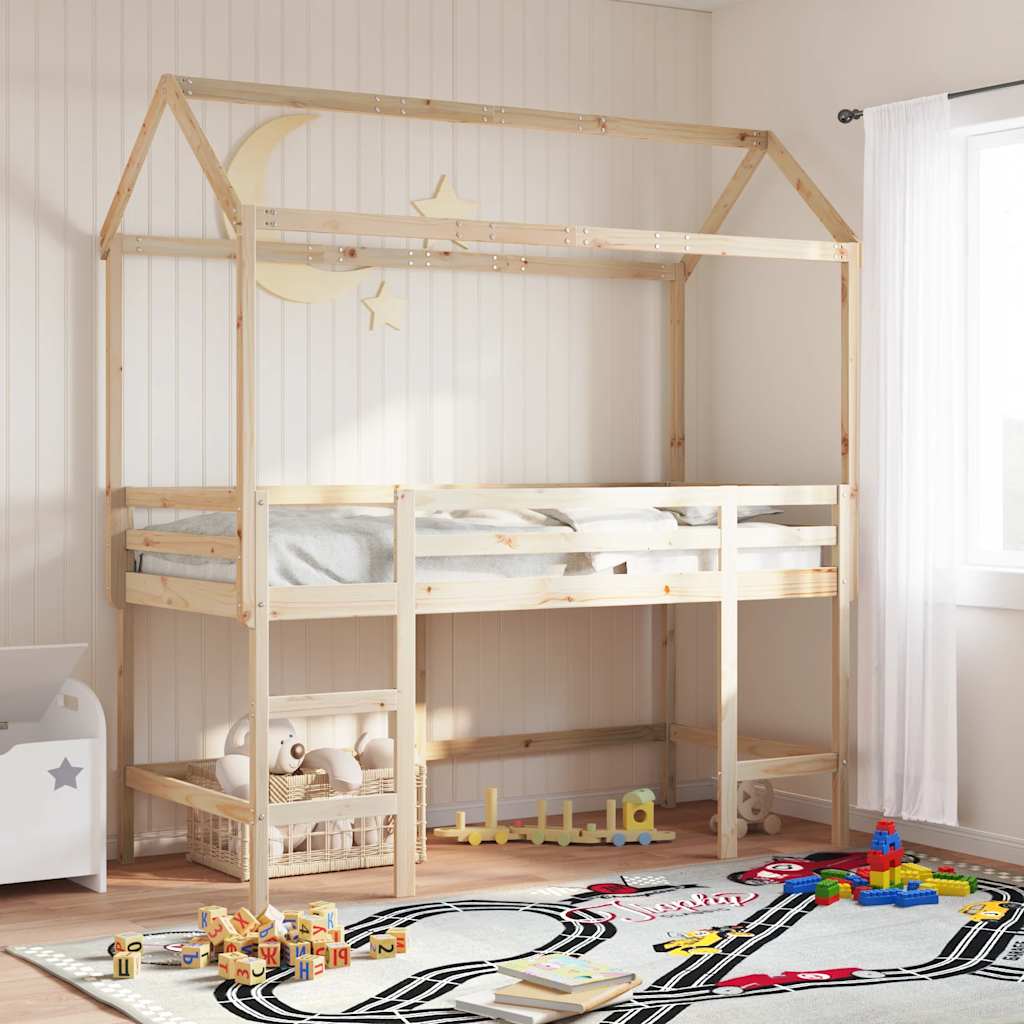E-shop Multidom Strecha na detskú posteľ 207x80,5x151,5 cm borovicový masív