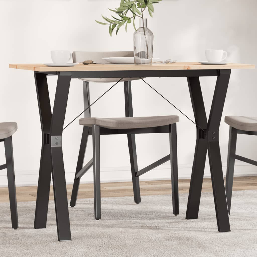 E-shop Multidom Jedálenský stolík v tvare Y 100x50x75 cm borovica a oceľ
