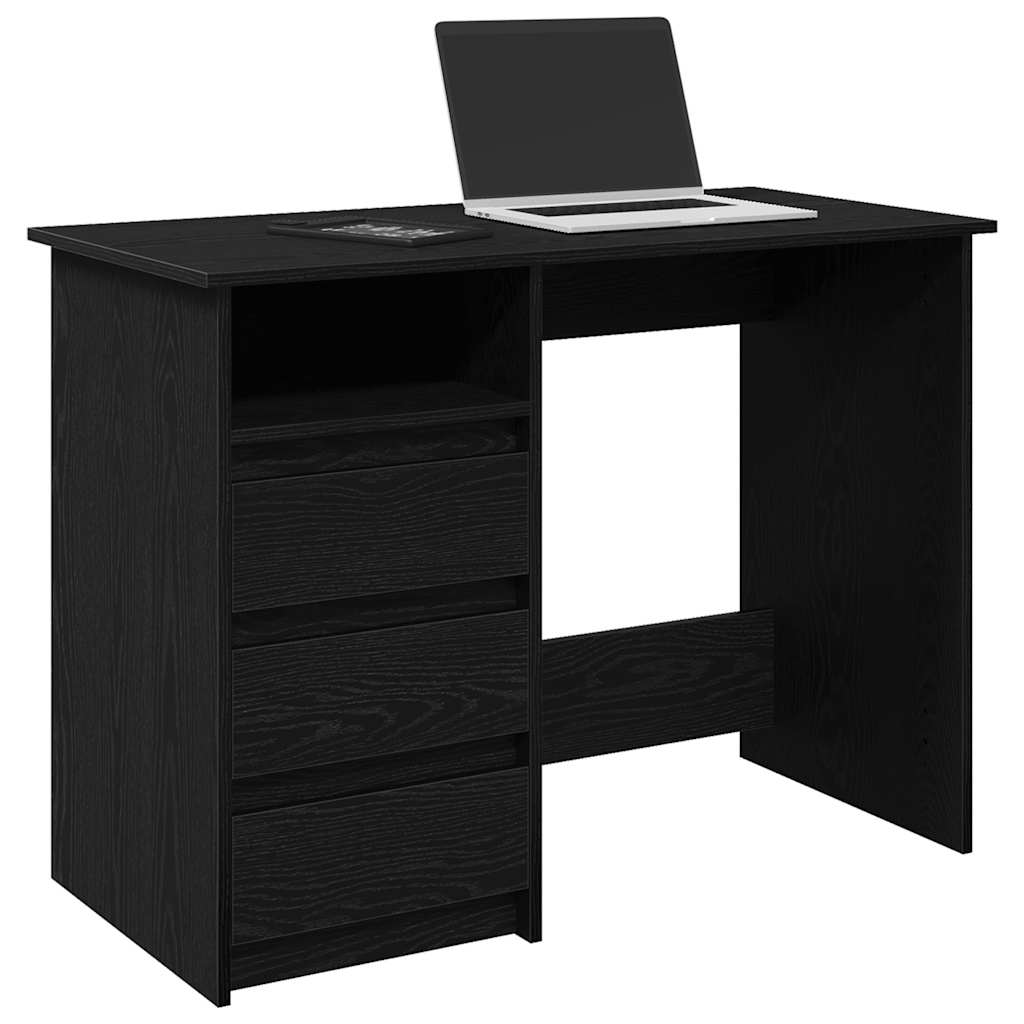 E-shop Multidom Stôl čierny 102x50x75 cm kompozitné drevo