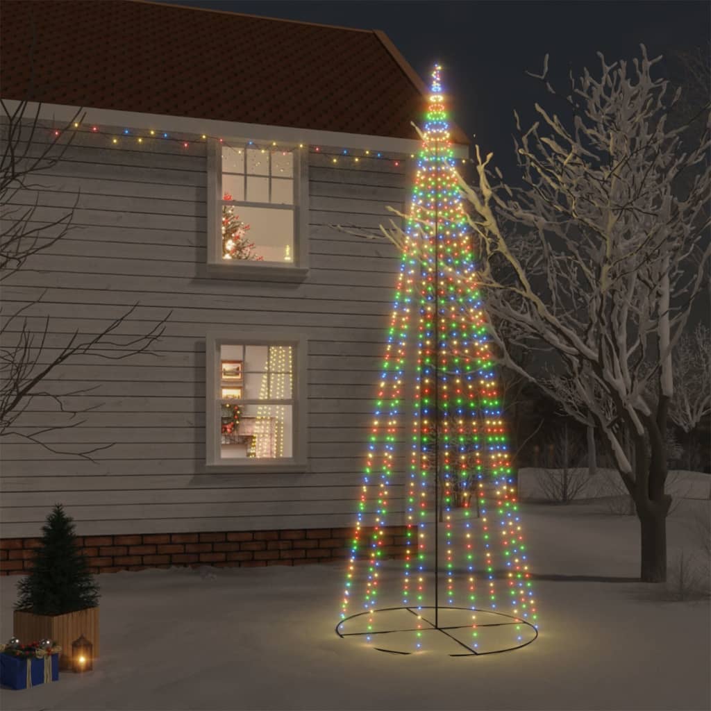 E-shop Multidom Vianočný stromček kužeľ rôznofarebné svetlo 732 LED 160x500 cm