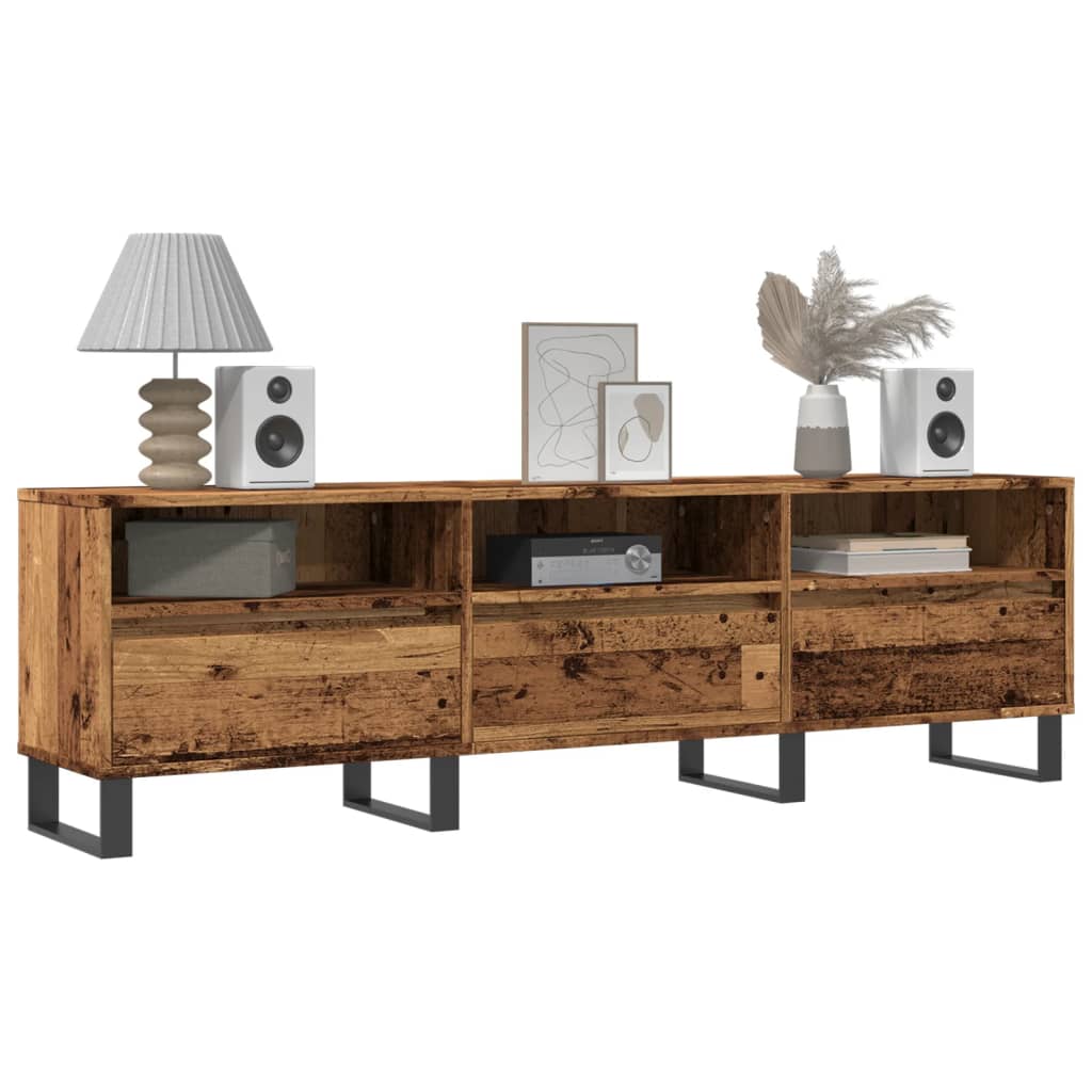 E-shop Multidom TV skrinka staré drevo 150x30x44,5 cm kompozitné drevo