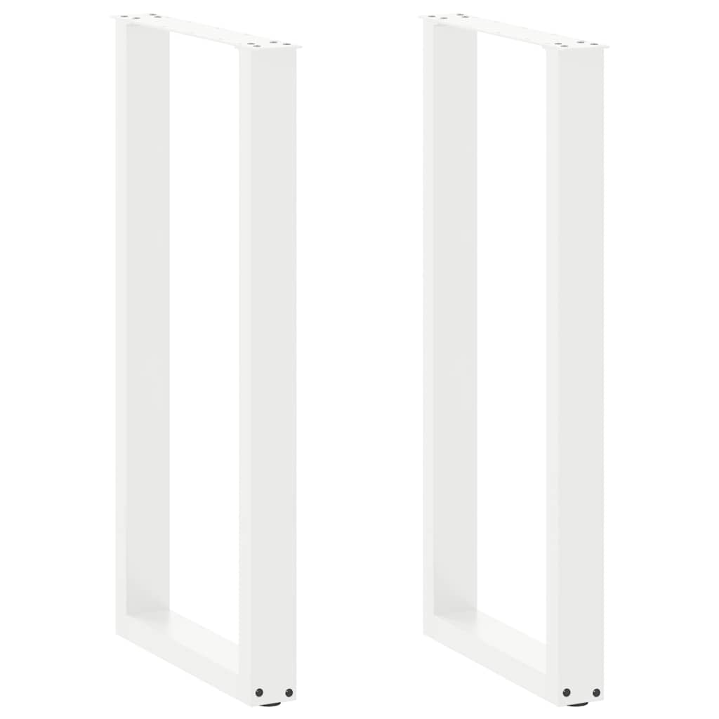 E-shop Multidom Nohy barového stola v tvare U, 2 ks, biele, 50 x (100-101) cm, oceľové