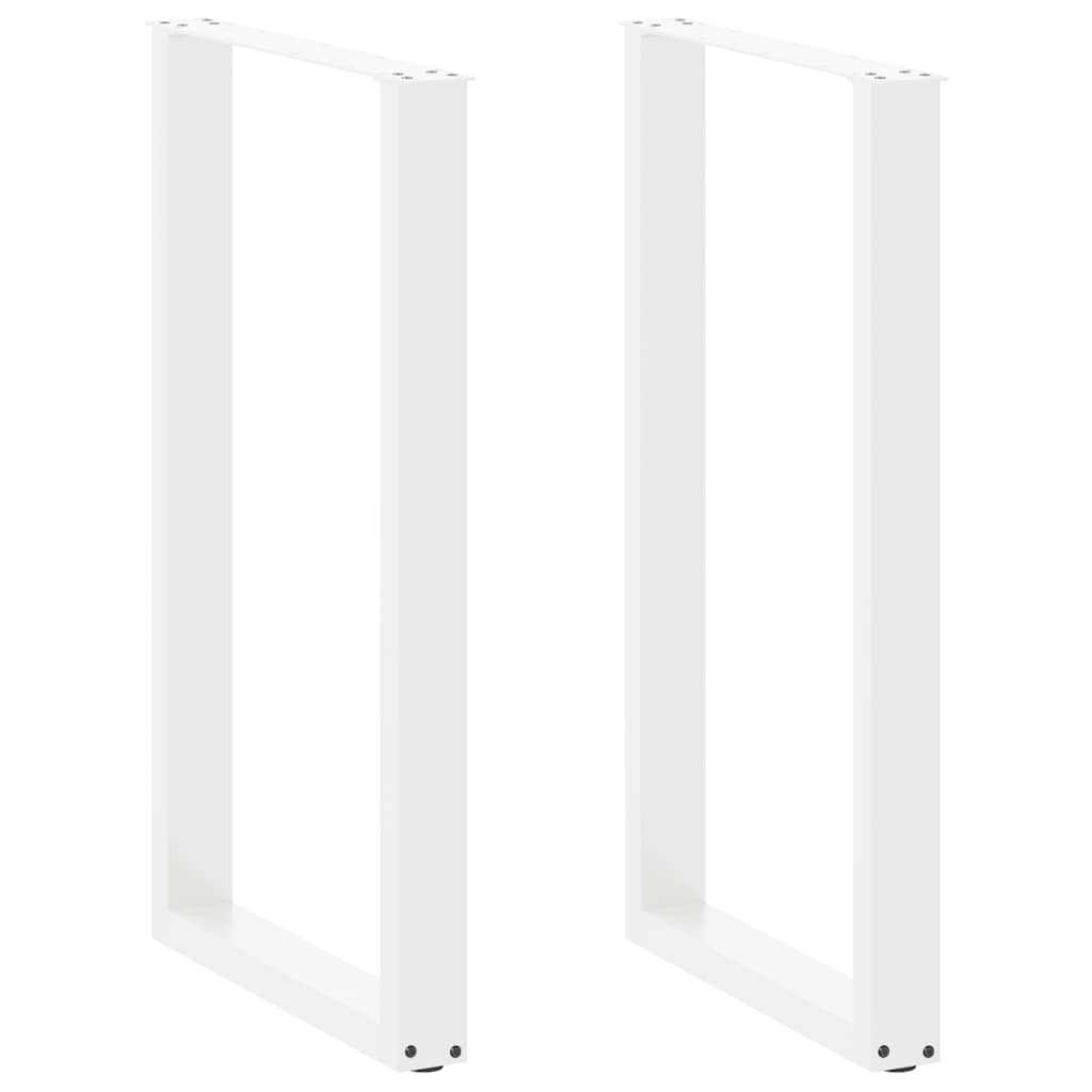 E-shop Multidom Nohy barového stola v tvare U, 2 ks, biele, 60 x (100-101) cm, oceľové