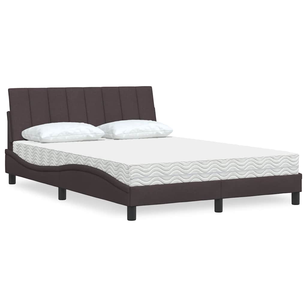 E-shop Multidom Posteľ s matracom Hanko tmavohnedá 120x200 cm látka