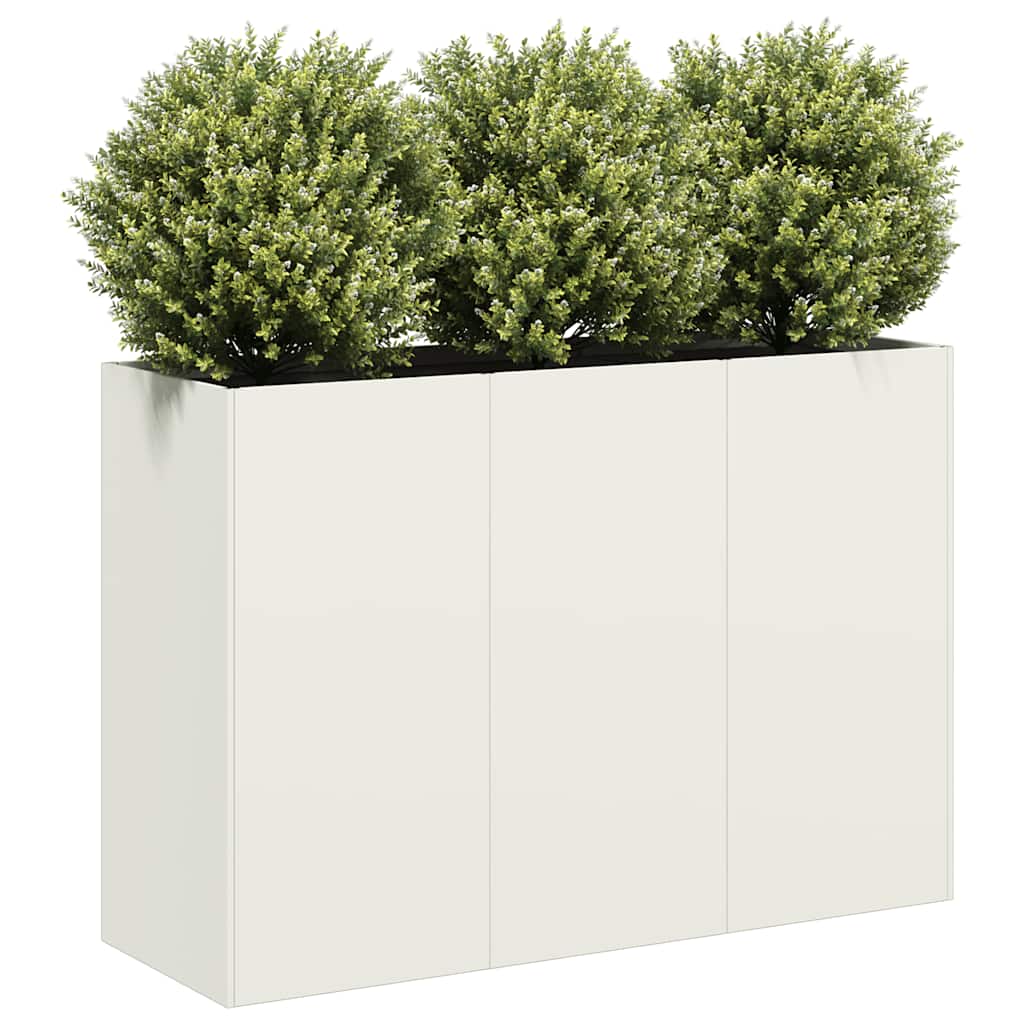 E-shop Multidom kvetináč Biela 120x40x80 cm Oceľ valcovaná za studena