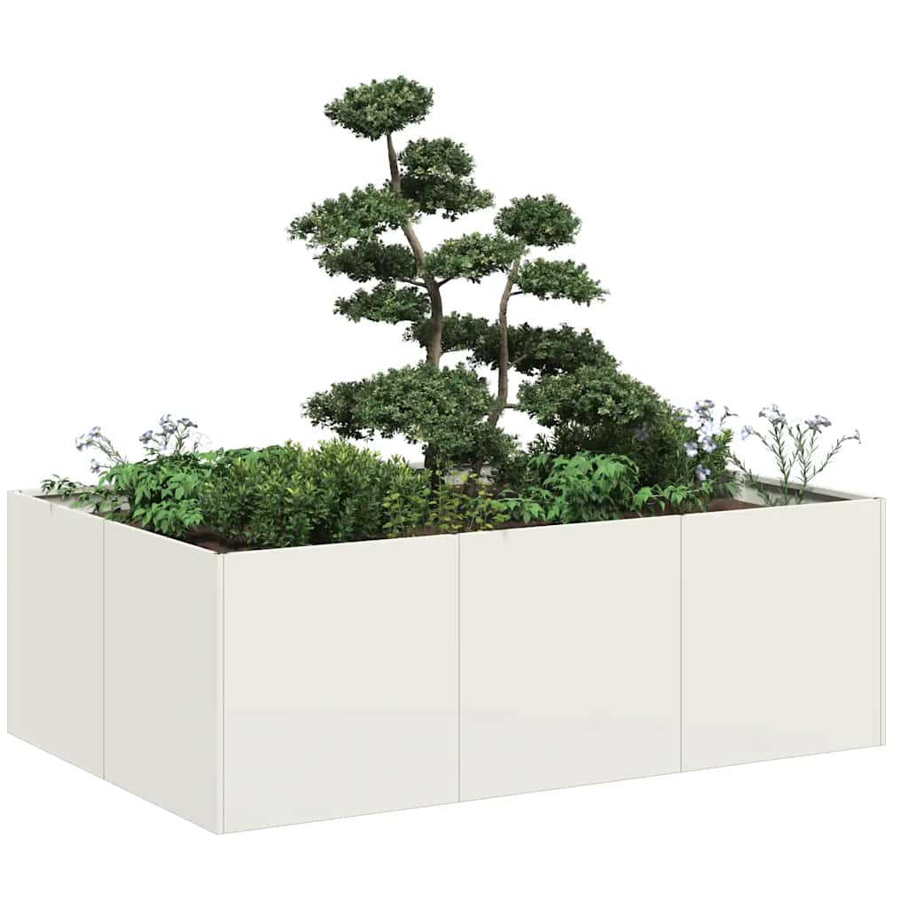 E-shop Multidom kvetináč Biely 120x80x40 cm Oceľ