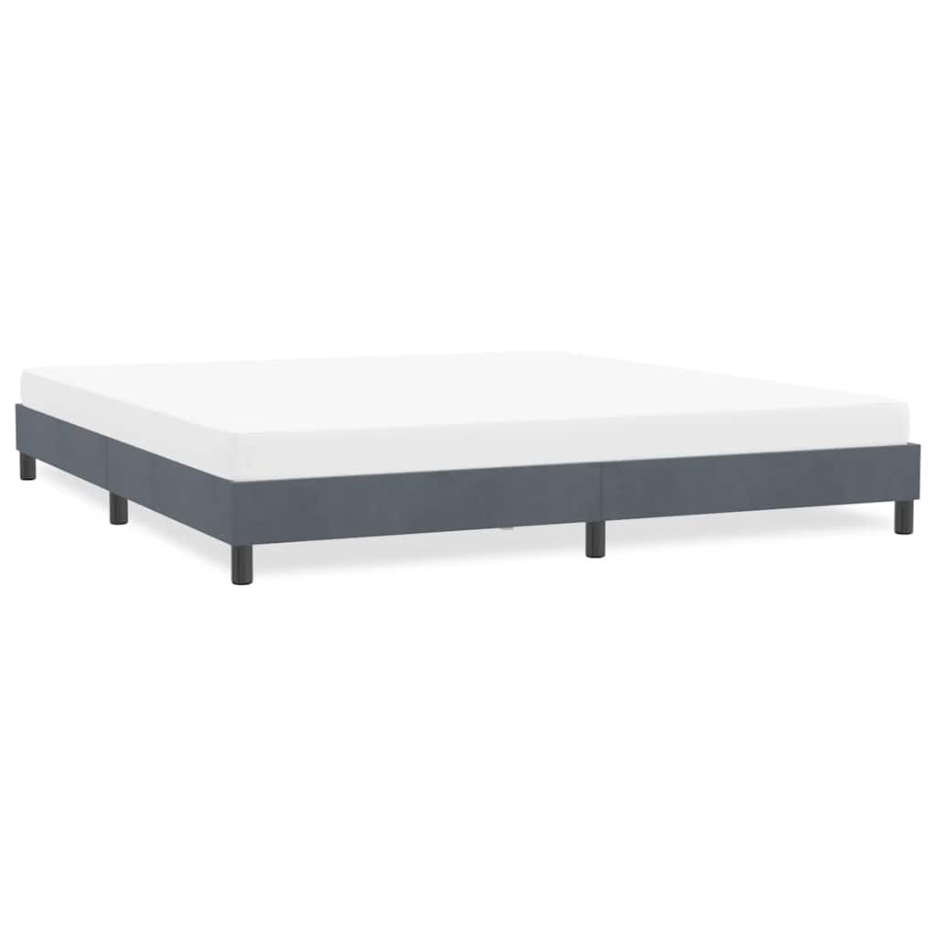 E-shop Multidom Rám postele bez matraca Tmavosivá 180x210 cm Zamat